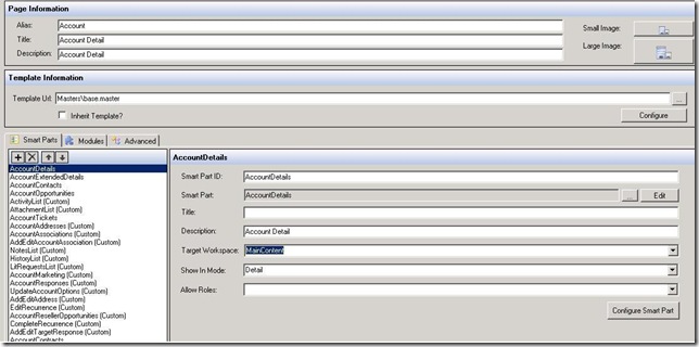Application Architect Account Page Definitions