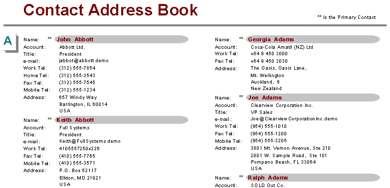 updating the saleslogix contact phone book crystal report customer fx